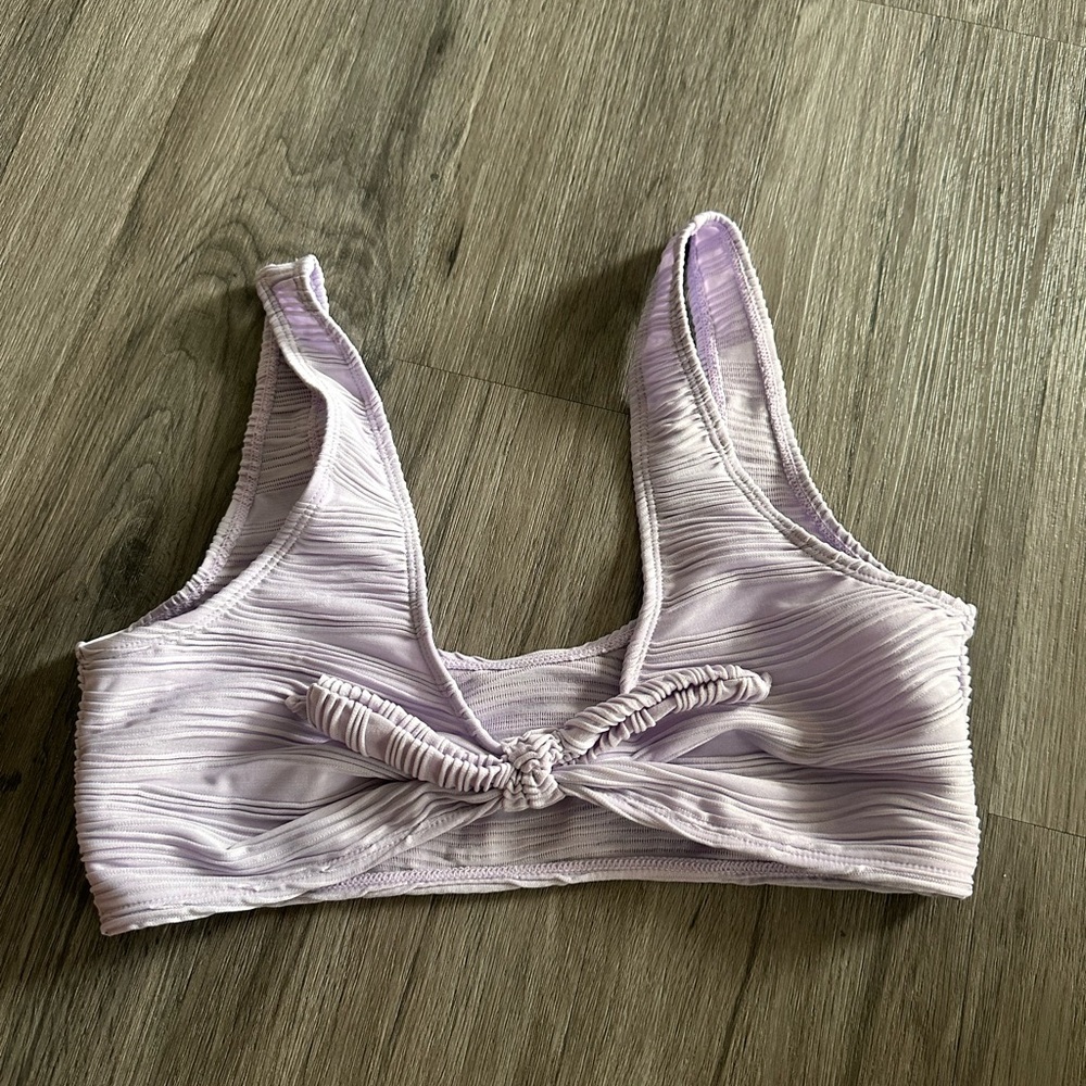 Lavender Textured Bikini Top